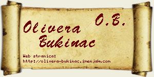 Olivera Bukinac vizit kartica